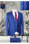 Cobalt Blue Men Suit 3 Piece