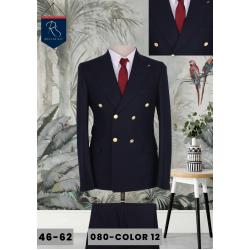 navy blue double breasted suit