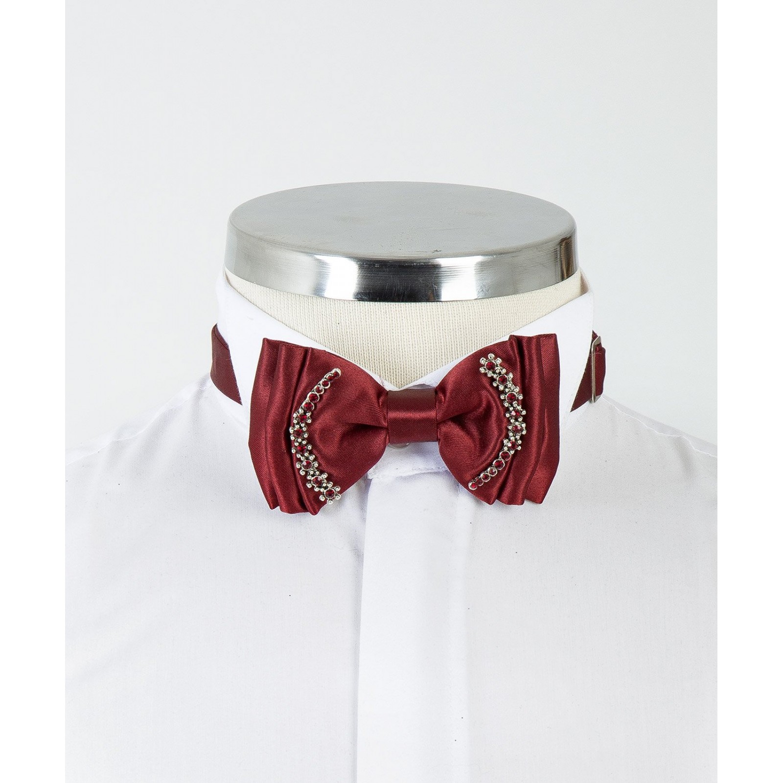 Burgundy Ornamental Bow Tie