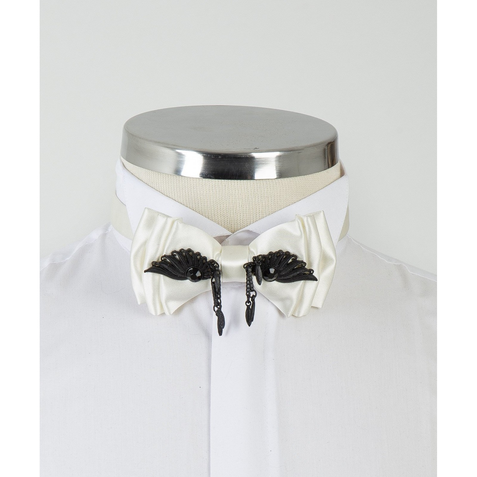 White Ornamental Bow Tie