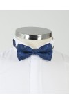 Navy Blue Patterned Bow Tie