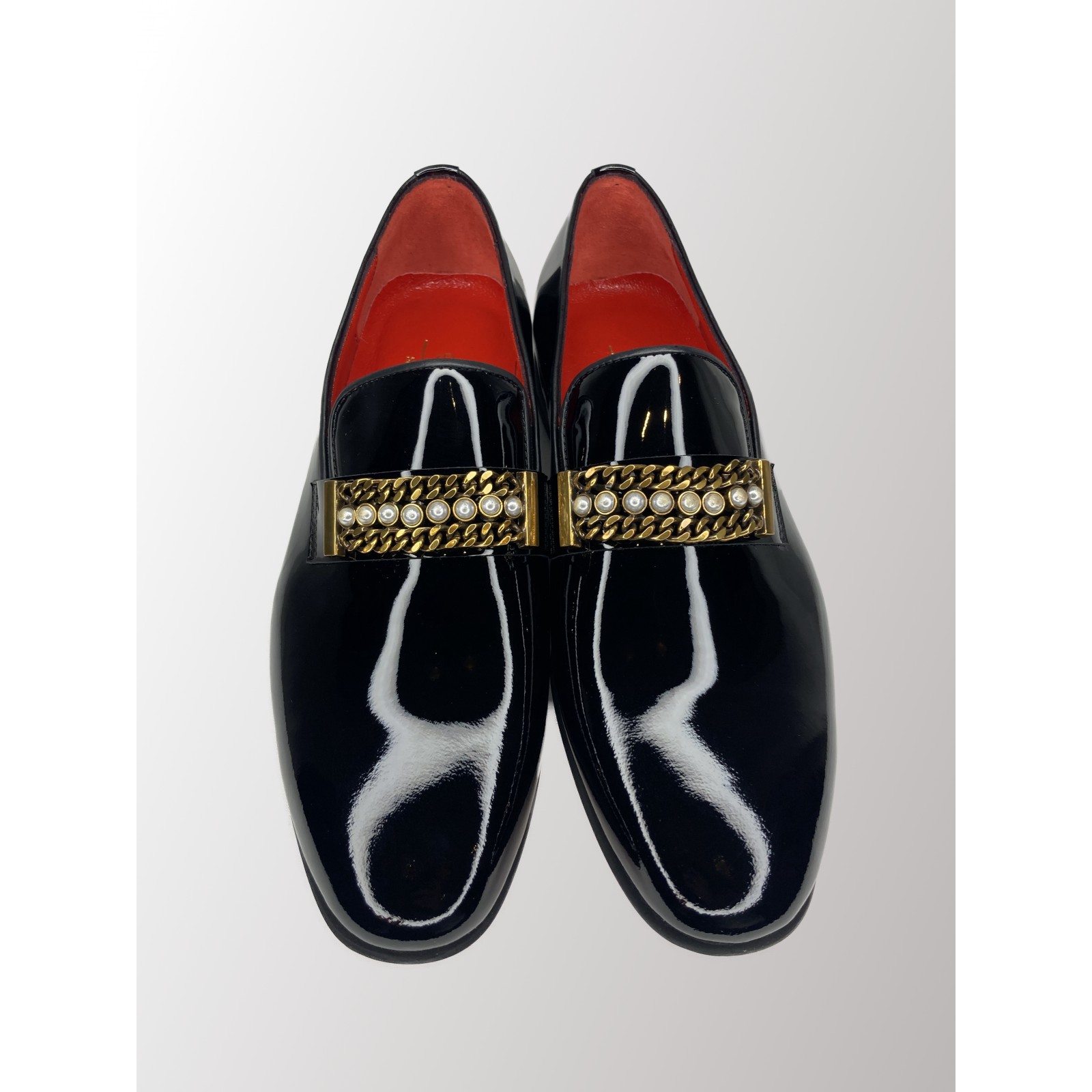 Black Loafer with Pearls