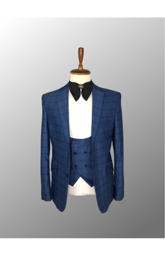 Blue Plaid Suit