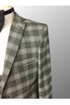 Greenish Gray Plaid Suit