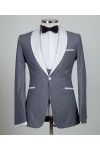 Silver with White Lapel Tuxedo