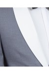 Silver with White Lapel Tuxedo