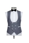Silver with White Lapel Tuxedo