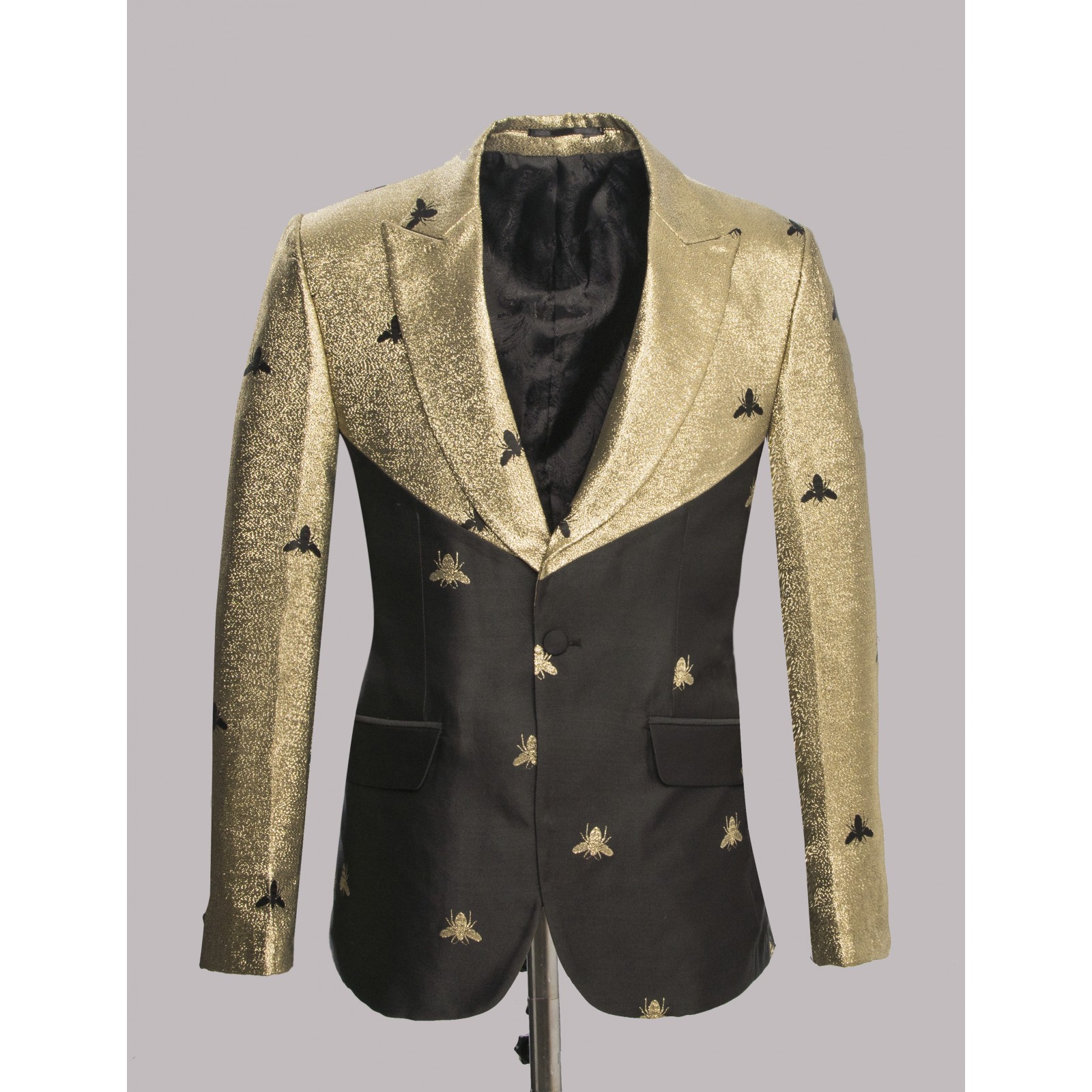 Gold Sparkled With Black Accent Tuxedo