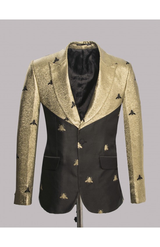 Gold Sparkled With Black Accent Tuxedo