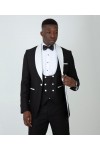 Black with White Lapel Tuxedo