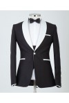 Black with White Lapel Tuxedo