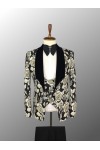 Black and Ivory Flower Tuxedo