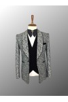 Gray and Black Flower Tuxedo