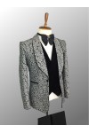 Gray and Black Flower Tuxedo