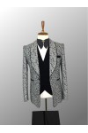 Gray and Black Flower Tuxedo