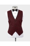 Burgundy Patterned Tuxedo