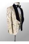 Beige Jacquard Tuxedo