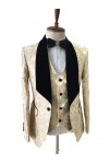 Beige Jacquard Tuxedo