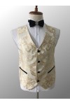 Beige Jacquard Tuxedo
