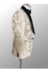 Beige Jacquard Tuxedo