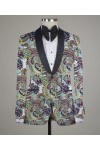 Digital Printed Paisley Colorful Tuxedo