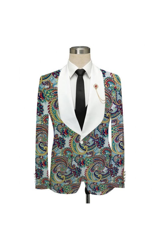Digital Printed Paisley Colorful Tuxedo