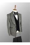Gray and Black Patterned Tuxedo