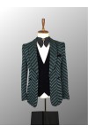 Green and Black Patterned Tuxedo