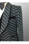 Green and Black Patterned Tuxedo