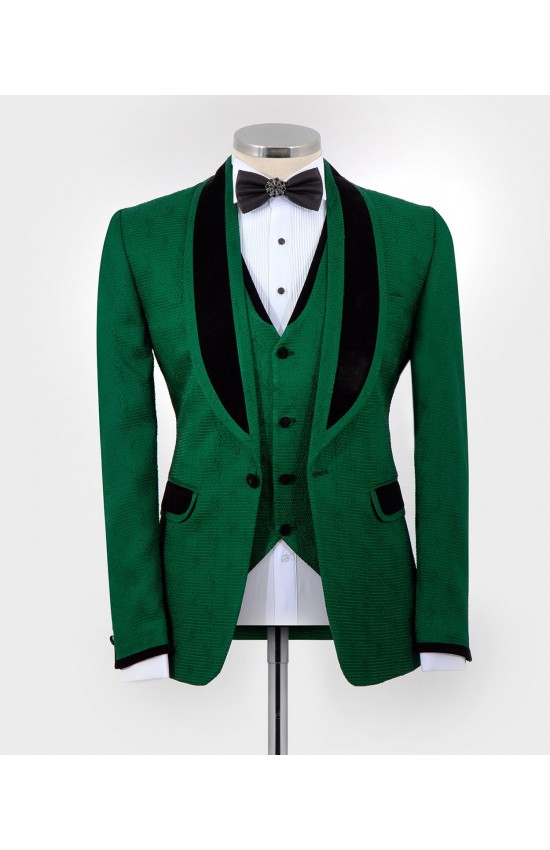 Green Patterned Tuxedo