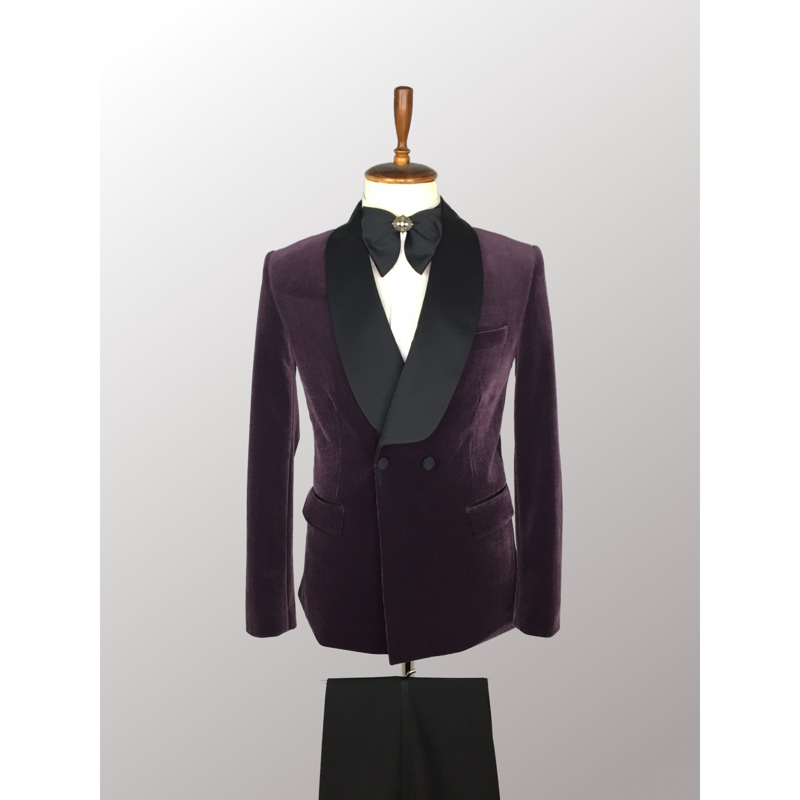 Purple Lined Velvet Tuxedo