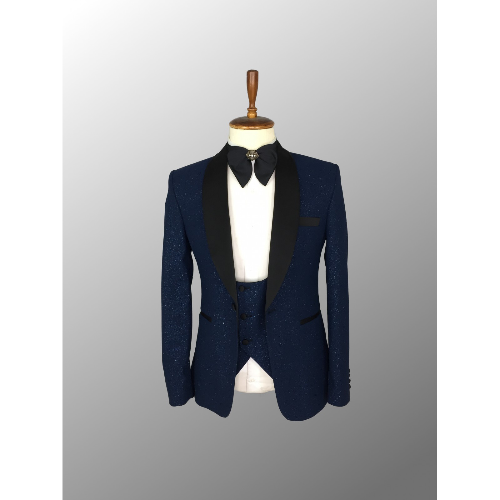 Navy Blue Sparkled Tuxedo