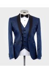Shiny Navy Blue Tuxedo