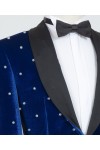 Blue Velvet with Pearl Tuxedo
