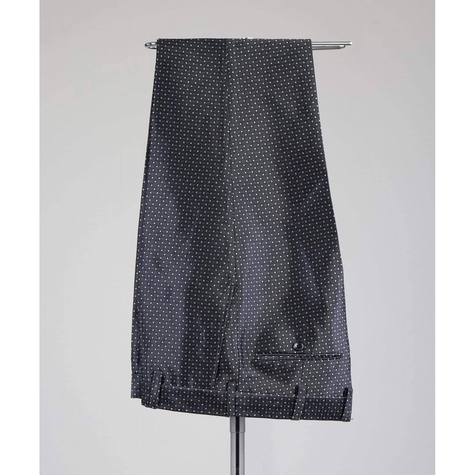 Velvet Pointy Silver Tuxedo