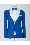 Royal Blue with White Lapel Tuxedo