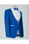 Royal Blue with White Lapel Tuxedo