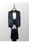 Shiny Navy Blue Tuxedo