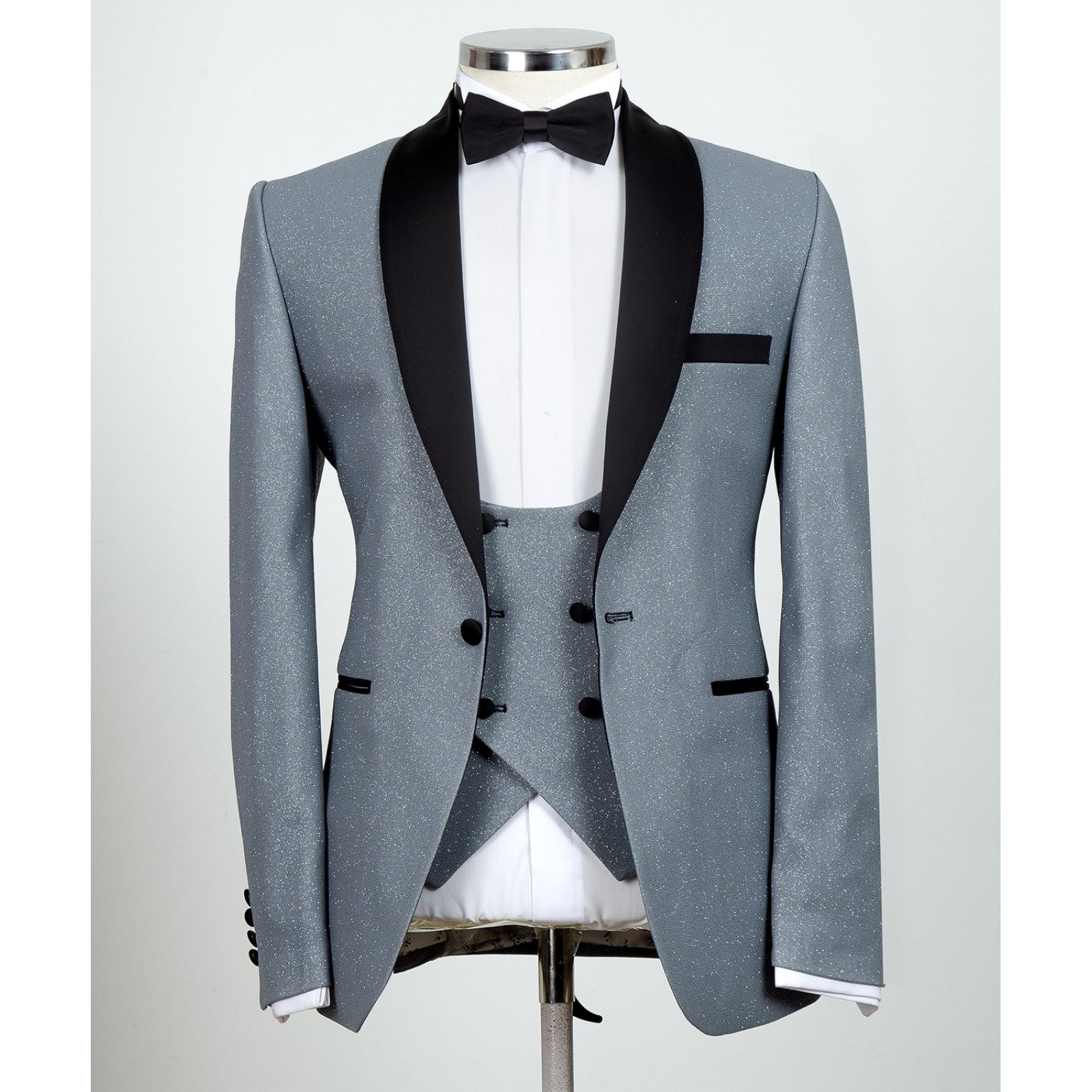 Gray Sparkled Tuxedo