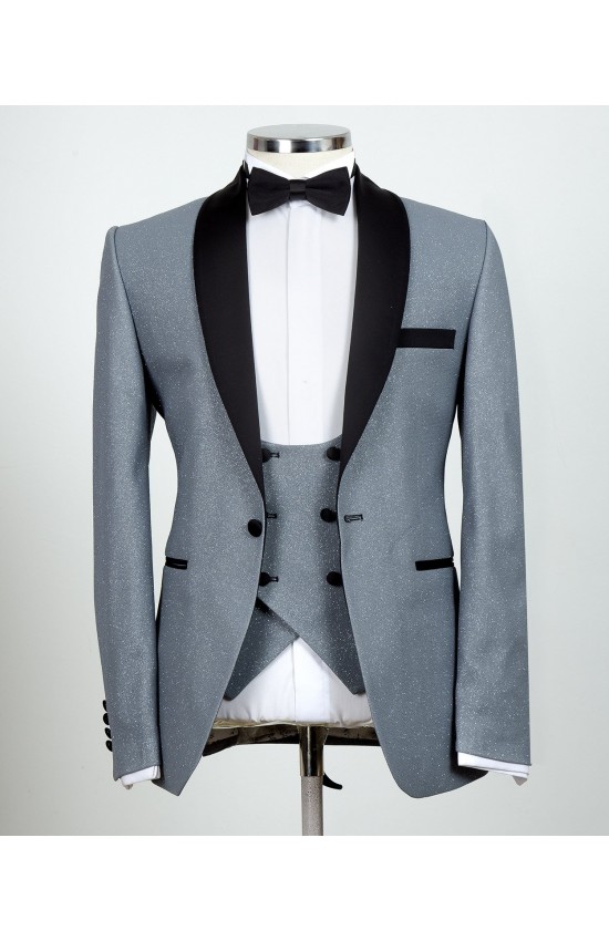 Gray Sparkled Tuxedo